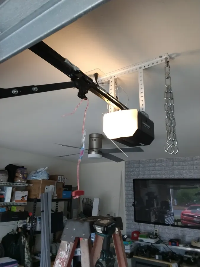 Chamberlain opener hung and force-tested